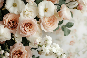 bouquet of white roses