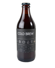 Cold Brew Coffee Bottle, Transparent Background