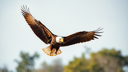 Naklejka premium Majestic Eagle Soaring, Perfect for Marketing Materials