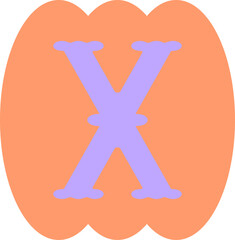 Obraz premium Ransom Letter X Collage Handdrawn Alphabet