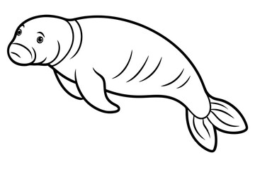 Graceful Manatee Sketch