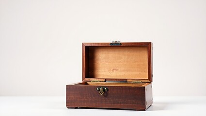 Antique Wooden Jewelry Box, Product Display, Photography Backdrop