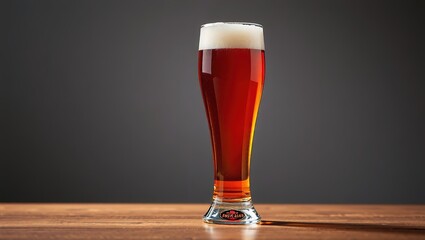 Amber Ale in a Full Glass, Ready to Enjoy