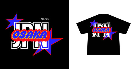 Osaka Japan T shirt Streetwear Graphic Design