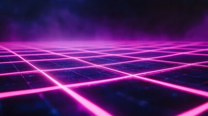 Pink grid with mist