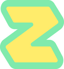 Ransom Letter Z Collage Handdrawn Alphabet
