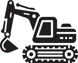 Excavator logo vector
