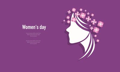 Feminine Vector Background Design for Womens Day with Soft Colors and Decorative Elements