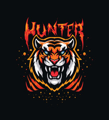 tiger head vector logo