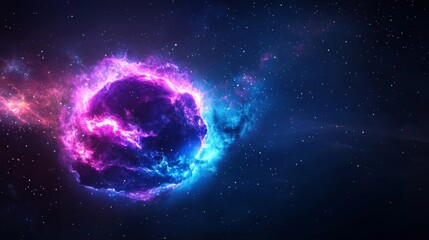 Vibrant cosmic nebula in deep space