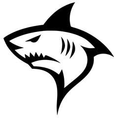 Shark sport logo silhouette