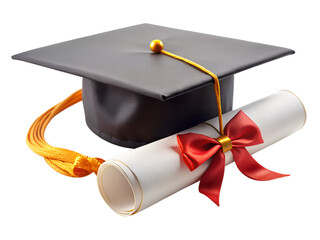 Graduation Cap with Scroll Vector