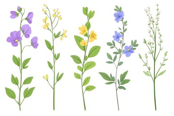 lavender flowers vector illustration