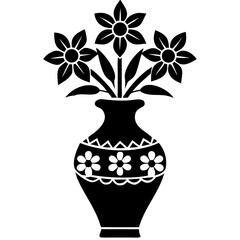 Creative details Flower Vase icon Vector Illustration