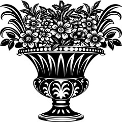 Creative details Flower Vase icon Vector Illustration