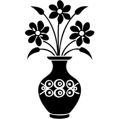 Creative details Flower Vase icon Vector Illustration