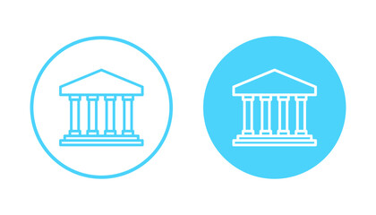 Bank icon vector. Bank sign and symbol, museum, university