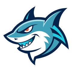 Obraz premium Ice Shark mascot logo vector