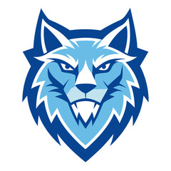 Ice Lynx mascot logo vector
