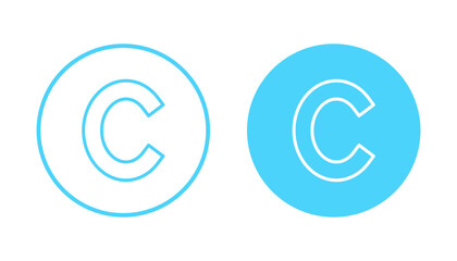 Copyright icon vector. copyright sign and symbol