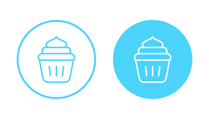 Cup cake icon vector. Cup cake sign and symbol