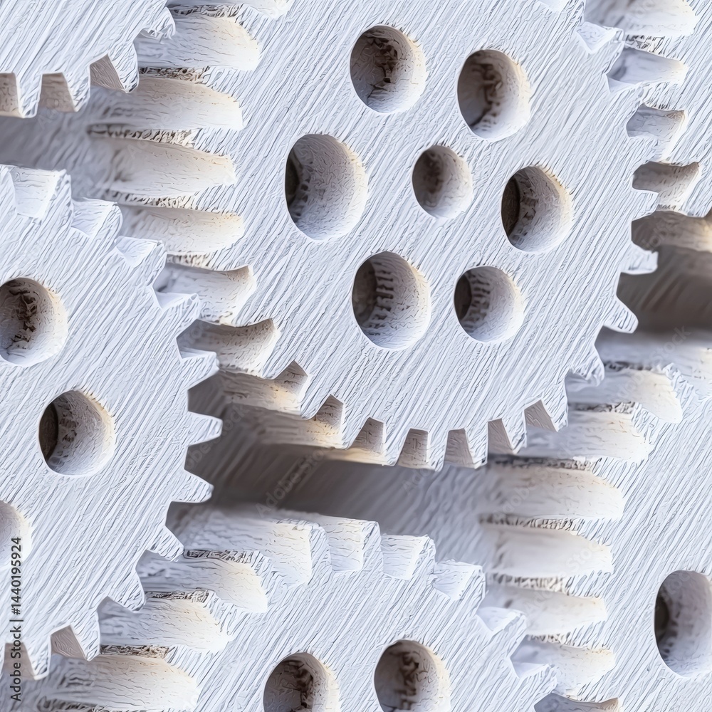 Poster a textured white wall featuring various holes creating an interesting visual pattern and depth