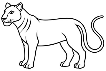 Liger Ink Line Vector