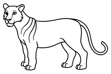 Liger Ink Line Vector