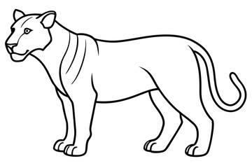 Liger Ink Line Vector