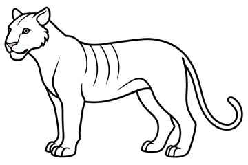 Liger Ink Line Vector