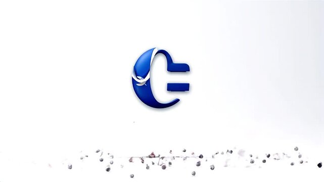 A dynamic display of soccer balls floating in the airand Abstract letter c logo design