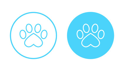 Paw icon vector. paw print sign and symbol. dog or cat paw