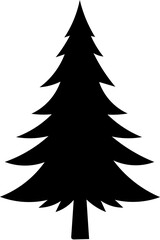 vector illustration of christmas tree silhouette