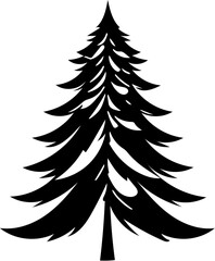 Fototapeta premium vector illustration of christmas tree silhouette