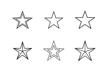 Obraz premium star icon vector line art illustration