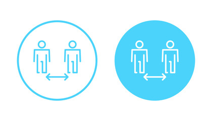 Social distance icon vector. social distancing sign and symbol. self quarantine sign