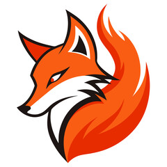 Fototapeta premium Fire Fox mascot logo vector