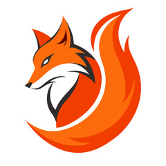 Obraz premium Fire Fox mascot logo vector