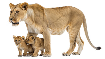 Full, Lion, isolated transparent background