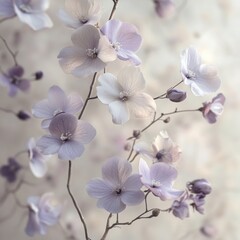 Obraz premium Delicate Floral Arrangement with Soft Purple and White Petals