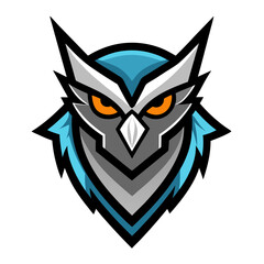 Cyber Owl mascot logo vector