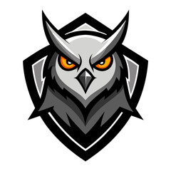 Naklejka premium Cyber Owl mascot logo vector