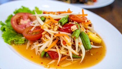 thai papaya salad with shrimp
