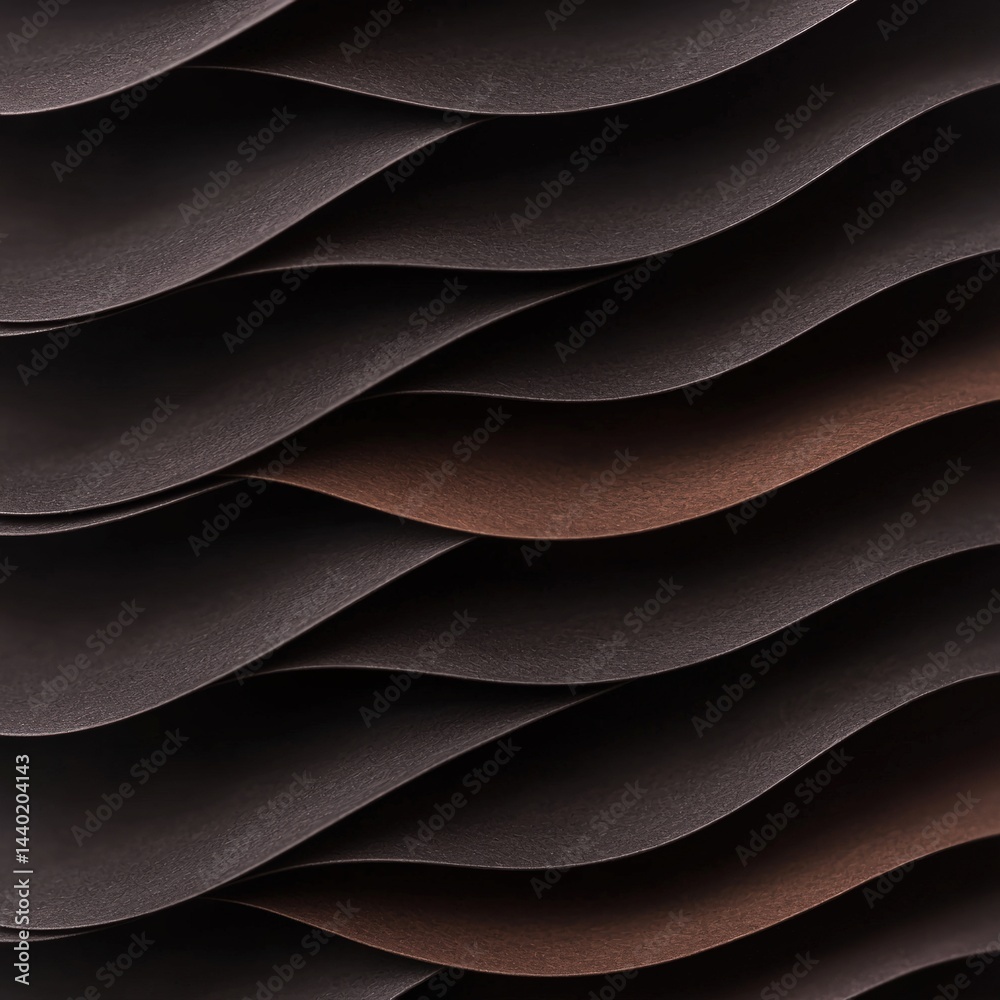 Poster decorative wave pattern on a wall creating a unique visual element in interior design spaces