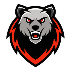 Obraz premium Cunning Bear mascot logo vector