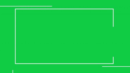 Minimal Animated Frame Corners and Lines – Abstract Geometric Motion on Green, Modern Digital Video Background for Tech, Presentations, or Social Media - Powered by Adobe