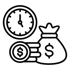 Debt Outline Icon
