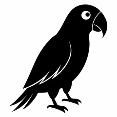Fototapeta premium Sleek Parrot Silhouette Logo