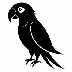 Sleek Parrot Silhouette Logo