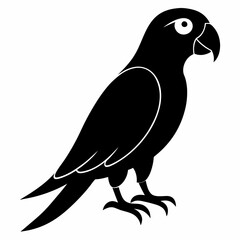 Obraz premium Sleek Parrot Silhouette Logo